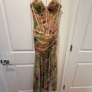 Oh Polly Floral Corset Dress